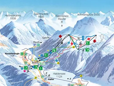 Pistenplan Nesselwängle