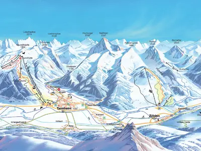 Pistenplan Tannheimer Tal