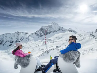Pause im Ice Camp © Gletscherbahnen Kaprun AG / Stefan Wascher