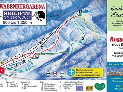 Pistenplan Turnau - Schwabenbergarena