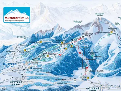 Pistenplan Muttereralm