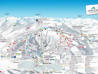 Pistenplan Schmitten - Zell am See-Kaprun