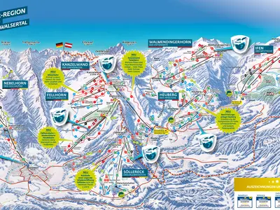 Pistenplan Walmendingerhorn-Ifen-Heuberg - Kleinwalsertal