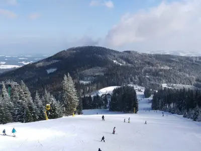 Blick auf die Abfahrt in Mönichkirchen-Mariensee © Skischaukel Mönichkirchen-Mariensee