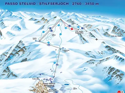 Pistenplan Passo Stelvio / StilfserJoch