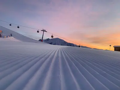 Piste beim Sonnenaufgang © Gitschberg Jochtal AG