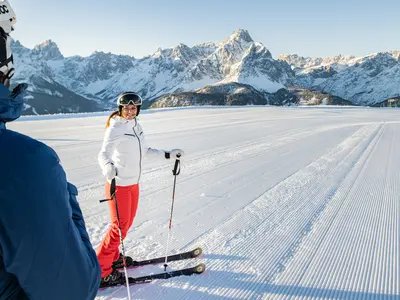 Skifahrer in der Dolomitenregion 3 Zinnen © Harald Wisthaler - wisthaler.com