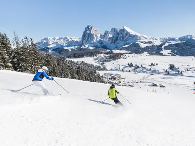 Breite Carvingpisten auf der Seiser Alm © IDM Südtirol, Harald Wisthaler