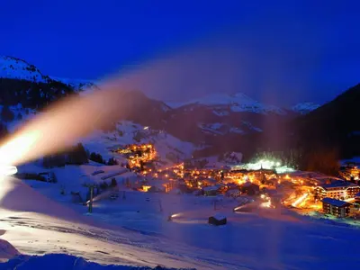 Abendliche Beschneiung in Arabba © Dolomiti Superski