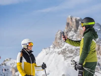 Skifahrer in Cortina d`Ampezzo © Harald Wisthaler - wisthaler.com