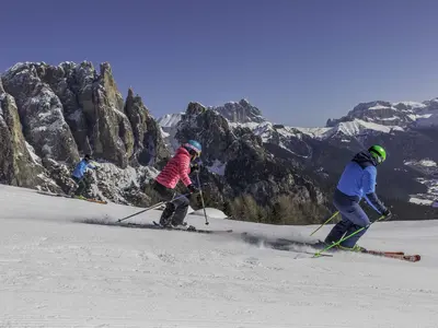 Skifahren im Val di Fassa © Archivio Immagini ApT Val di Fassa / Patricia Ramirez