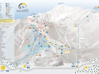 Pistenplan Courmayeur