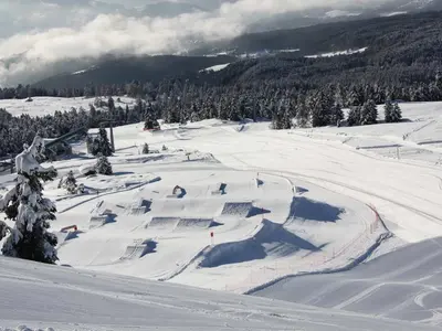 Luftaufnahme des Snowparks © Tourismusverein Ritten / Manuela Lun