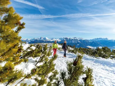 Winterwanderer auf dem Rittner Horn © Tourismusverein Ritten / Alfred Tschager