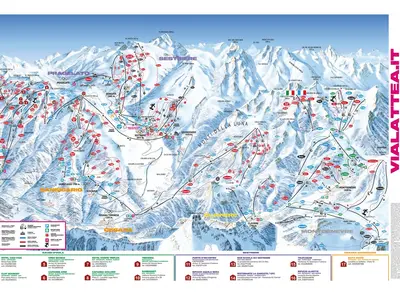 Pistenplan Sestriere - Via Lattea