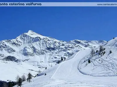 Blick auf eine Piste im Skigebiet Santa Caterina Valfurva © Consorzio Tourisport S. Caterina S.r.l.
