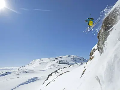 Skifahrer im Skigebiet Hemsedal Skicenter © Hemsedal Skisenter