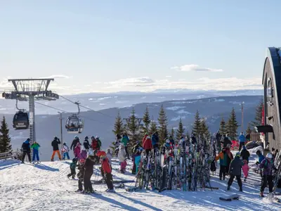 Gipfeltreiben im Skigebiet Hafjell © Hafjell Alpinsenter