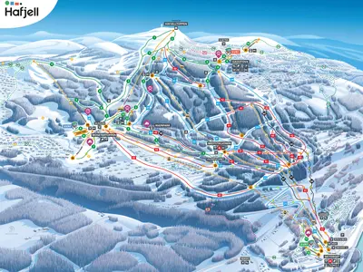 Pistenplan Hafjell Alpine Centre