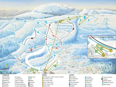 Pistenplan Vradal Skicenter