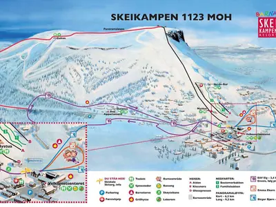 Pistenplan Skeikampen