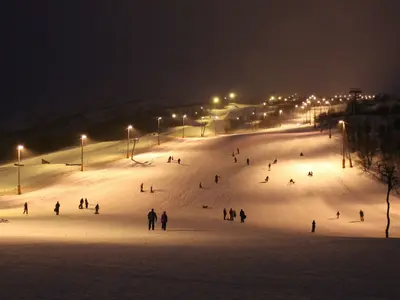 Nachtskifahren im Skigebiet Hovden © Hovden Alpinsenter