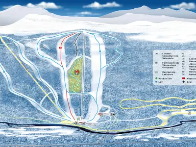 Pistenplan Funäsfjällen
