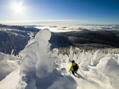 Blick ins Tal im Skigebiet Big White © Big White Ski Resort
