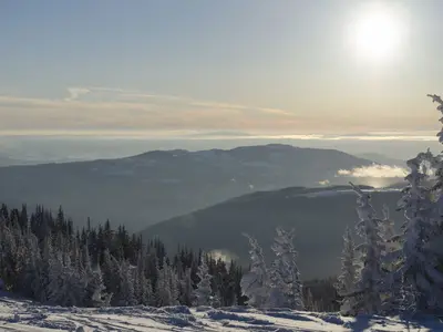 Sonnenuntergang über Sun Peaks © Krystal Keoho