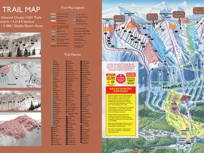 Pistenplan Kicking Horse Mountain Resort