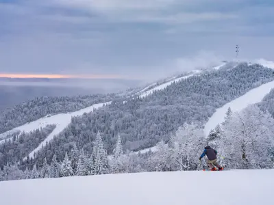 Skifahrer im Skigebiet Mont-Tremblant © Tremblant