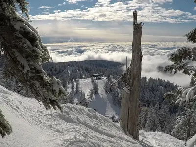Wolkenmeer über dem Skigebiet Cypress Mountain © Cypress Mountain