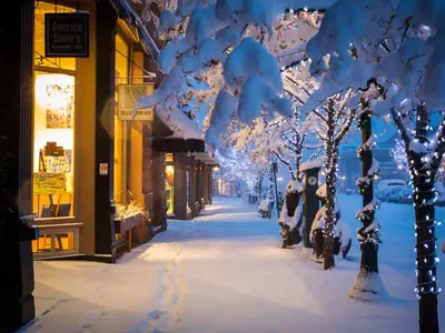 Tiefverschneiter Ort von Aspen / Snowmass © Aspen Skiing company