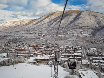 Blick ins Tal von Aspen Mountain © Aspen Skiing company
