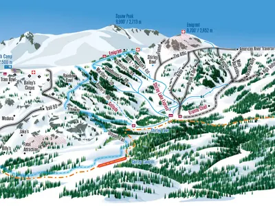 Pistenplan Palisades Tahoe - Olympic Valley