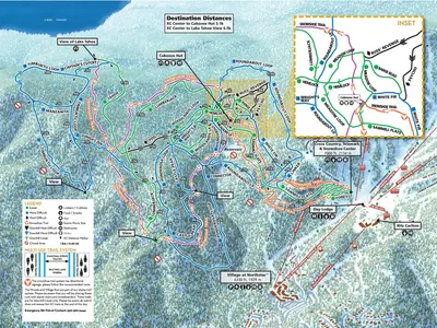 Pistenplan Northstar-at-Tahoe / Lake Tahoe