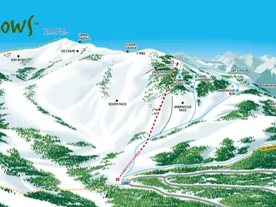 Pistenplan Alpine Lake Tahoe