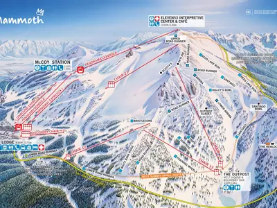 Pistenplan Mammoth Mountain Ski Area