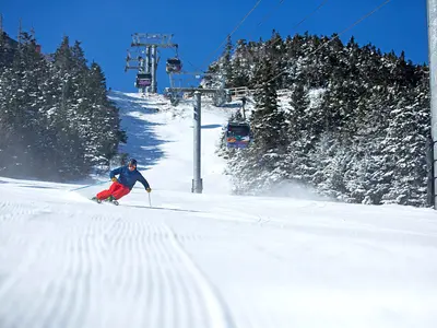 Skifahrer bei der Abfahrt in Killington © Killington Resort