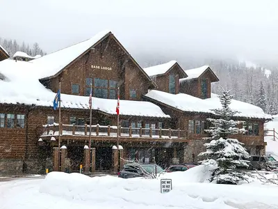 Blick auf die Talstation des Whitefish Mountain Resorts © Whitefish Mountain Resort