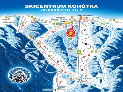 Pistenplan Skicentrum Kohutka