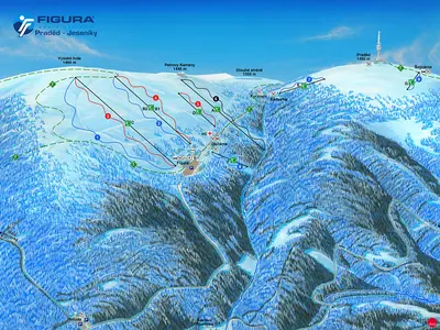 Pistenplan Skizentrum Praded - Ovcarna