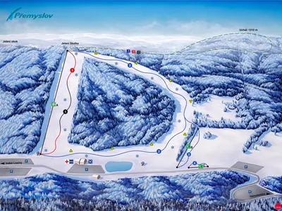 Pistenplan Ski Areal Premyslov
