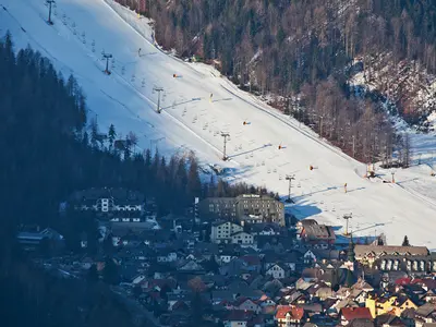 Blick auf eine Piste in Kranjska Gora © Jošt Gantar / slovenia.info