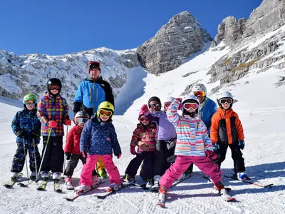 Kinderski im Skigebiet Bovec-Kanin © Bovec Slovenia