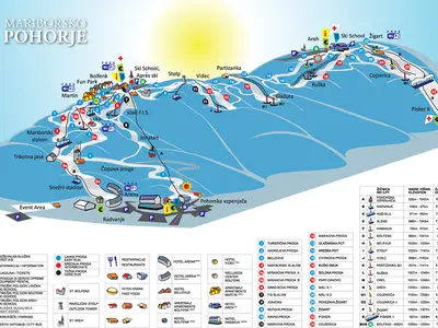 Pistenplan Maribor Pohorje