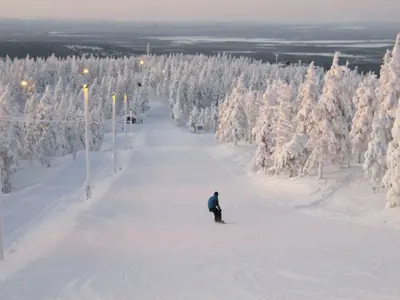 Abfahrt im Skigebiet Ski Levi © Levi Ski Resort
