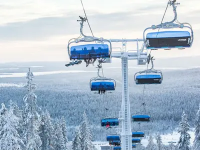 Sessellift im Skigebiet South Point © Levi Ski Resort