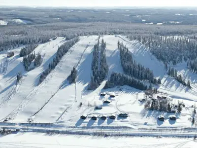 Blick auf das Skigebiet Himos © Himos Ski Resort