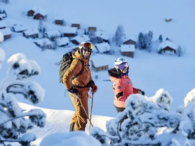 Tina Weirather und Marco Büchel in Malbun © Liechtenstein Marketing